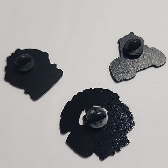 Capybara Enamel Pin Set - Brown, Pink, Green - Picture 3 of 3